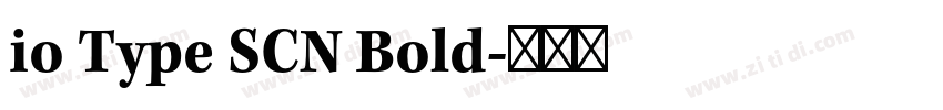 io Type SCN Bold字体转换